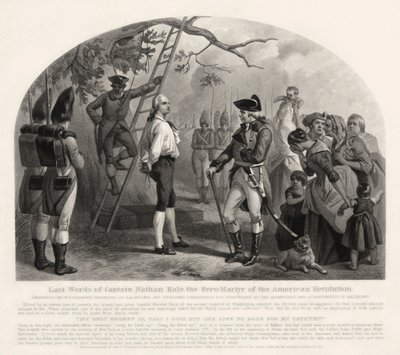 Laatste woorden van kapitein Nathan Hale door Alexander Hay Ritchie