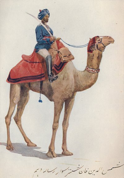 Een kameel-sowar van de 10e Bengal Lancers, ca. 1880 door Alexander Henry Hallam Murray