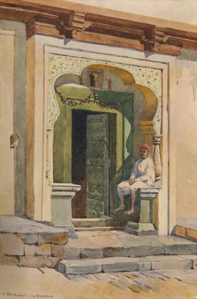 Een Deur, Poona, c1880-1905 door Alexander Henry Hallam Murray