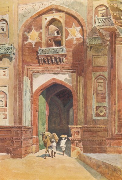Fort Agra - Binnen de Delhi-poort, ca. 1880-1905 door Alexander Henry Hallam Murray