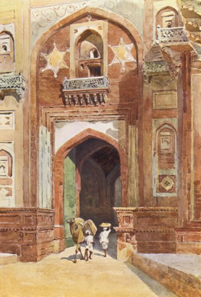 Agra Fort, binnen de Delhi Poort door Alexander Henry Hallam Murray