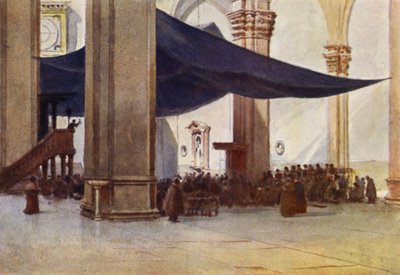 Florence, interieur van de Duomo tijdens de vastenpreken door Alexander Henry Hallam Murray
