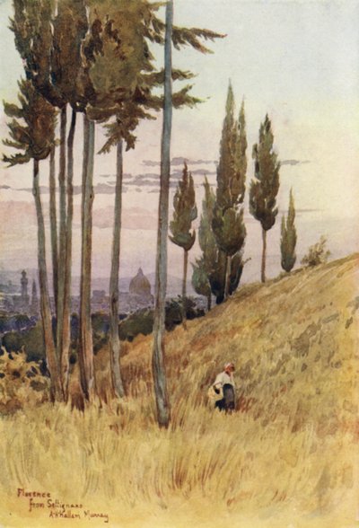 Florence vanaf Poggio Gherardo door Alexander Henry Hallam Murray