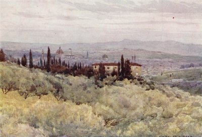 Florence vanuit de olijftuinen van San Domenico door Alexander Henry Hallam Murray