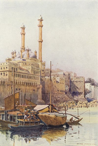 De Ghats onder Aurangzebs Moskee, Benares door Alexander Henry Hallam Murray