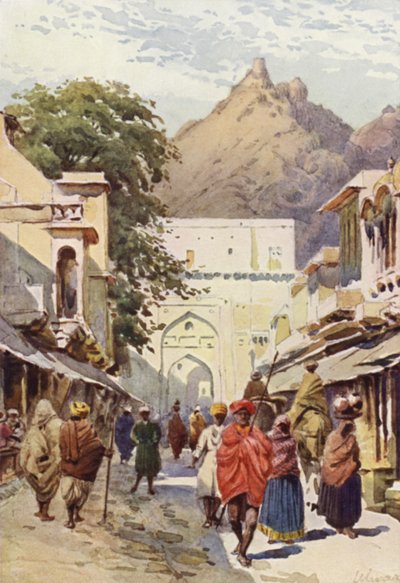 De Hoofdstraat van Alwar door Alexander Henry Hallam Murray
