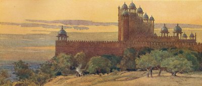 De moskee en de poort van de overwinning, Fatehpur Sikri, ca. 1880-1905 door Alexander Henry Hallam Murray