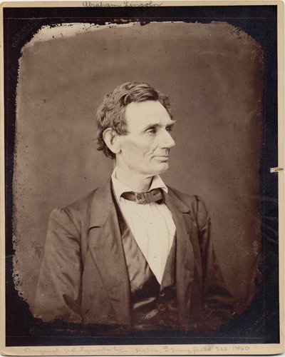 Abraham Lincoln (1809-65), 16e president van de VS, kopie naar foto door Alexander Hesler, 1860 door Alexander Hesler