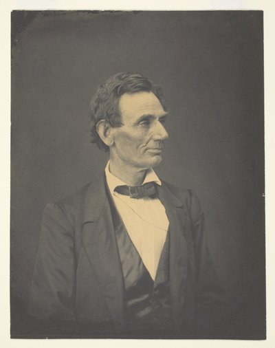 Abraham Lincoln, Springfield, Illinois door Alexander Hesler