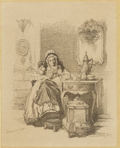 Lezende oude dame door Alexander Hugo Bakker Korff