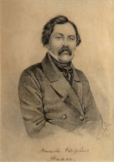Portret van de schilder Vasily Fyodorovich Georg Wilhelm Timm 1820-1895 door Alexander Ignatyevich Lebedev