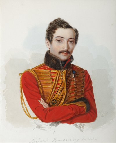 Portret van Vladimir Dmitrievich Bakaev door Alexander Ivanovich Klünder
