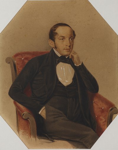 Vasily Petrovich Zubkov 1799-1862, 1846 door Alexander Ivanovich Klünder