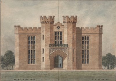 Yale Alumni Huis door Alexander Jackson Davis