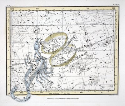 De Sterrenbeelden (Plate XIX) Weegschaal en Schorpioen, uit 