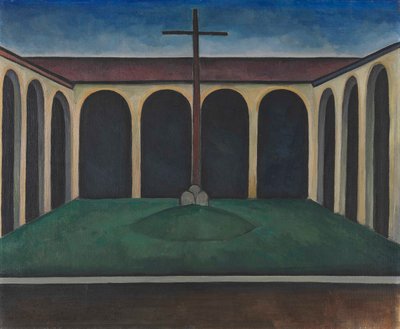 Klooster I, 1913 door Alexander Kanoldt