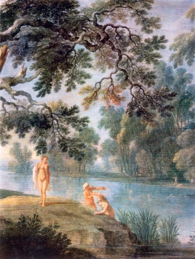 Nimfen baden (detail), ca. 1620-1652 door Alexander Keirincx