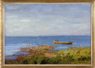 Meer met kleine boot door Alexander Köster