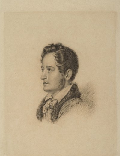 Portret van de auteur Alexander Herzen 1812-1870, ca 1836 door Alexander Lavrentievich Vitberg