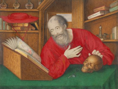 St. Hiëronymus in zijn studeerkamer door Alexander Marshal