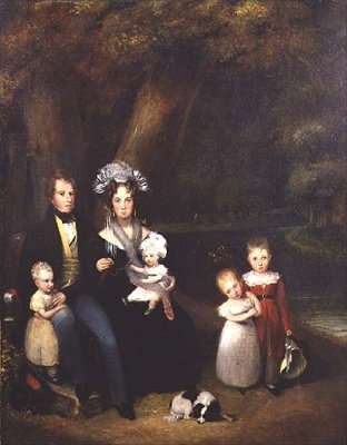 Familiegroep of conversatiestuk, c.1840 door Alexander Nasmyth