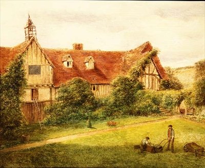 Tuinmannen met de stallen op de achtergrond door Alexander Nasmyth