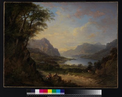 Loch Doon, Ayrshire, voor 1840 door Alexander Nasmyth
