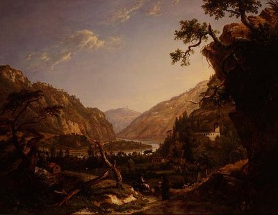 Rotsachtig rivierlandschap in Tirol door Alexander Nasmyth