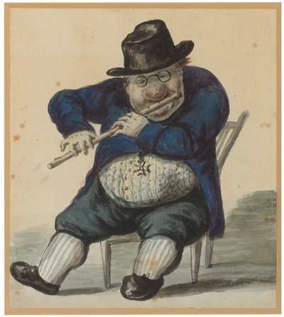 Giacomo Quarenghi, dragend de Orde van de Ridders van Malta en spelend de fluit door Alexander Osipovich Orlowski