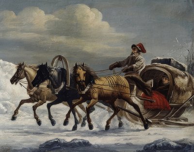 Troika. 1816 door Alexander Osipovich Orlowski