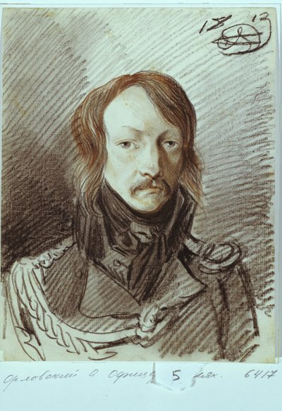 Portret van Alexei Pavlovich Lanskoy door Alexander Osipovich Orlowski