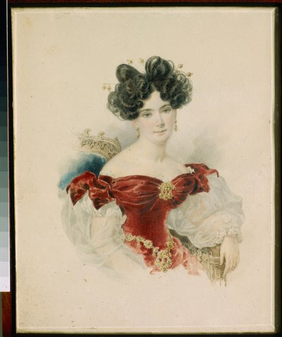 Portret van prinses Natalia Viktorovna Kotchoubei door Alexander Pavlovich Briullov