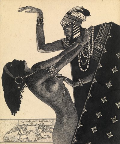 Illustratie voor het boek Duizend-en-een-nacht door Alexander Petrovich Apsit