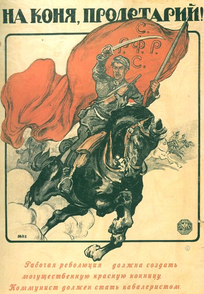 Te paard, proletariër! Poster door Alexander Petrovich Apsit