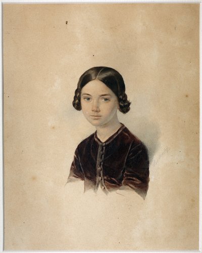 Portret van Sofia Alexandrovna Briullowa door Alexander Petrovich Sokolov