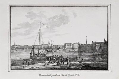 De Petrovsky kade in Sint-Petersburg, de zogenaamde Gagarinsky ruzie uit de serie Zichten van Sint-Petersburg door Alexander Pluchart