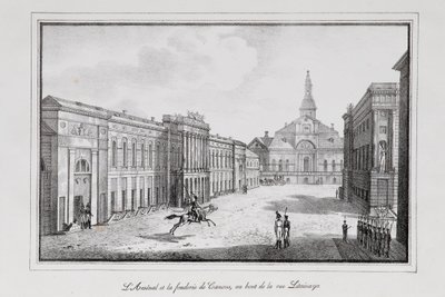 Uitzicht op het Arsenaal en de Gieterij in Sint-Petersburg Serie Uitzichten van Sint-Petersburg door Alexander Pluchart