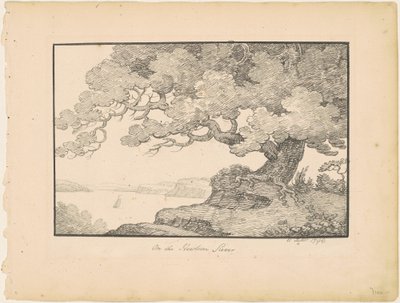 Aan de Hudson Rivier door Alexander Robertson
