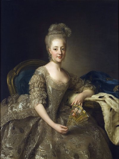 Portret van Hedwig Elisabeth Charlotte van Holstein-Gottorp door Alexander Roslin