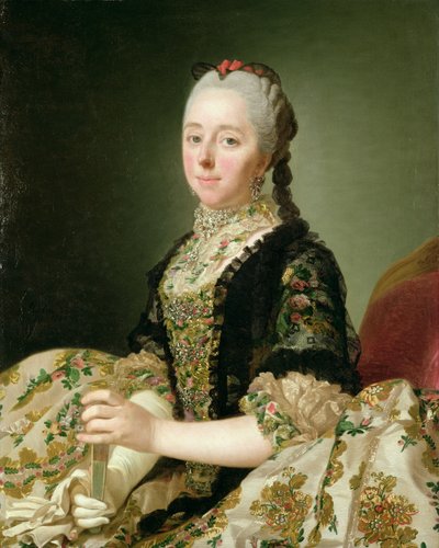 Isabella, Gravin van Hertford, 1765 door Alexander Roslin