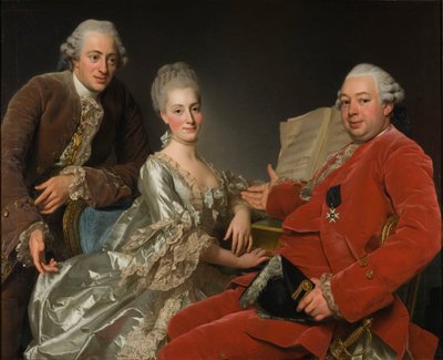 John Jennings, zijn broer en schoonzus, 1769 door Alexander Roslin