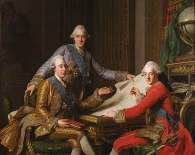 Koning Gustaaf III van Zweden en zijn broers, 1771 door Alexander Roslin