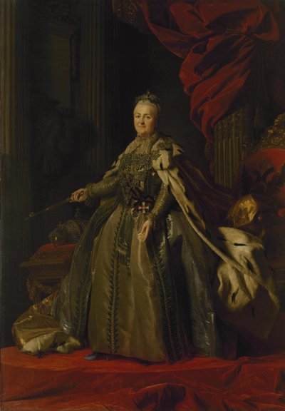 Portret van Catharina II, 1776-77 door Alexander Roslin