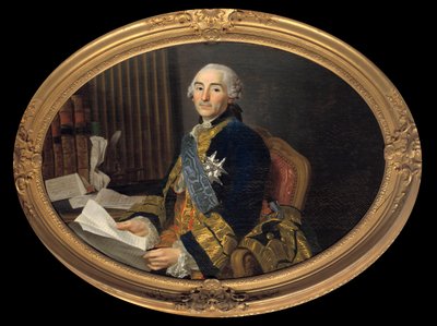 Portret van Cesar Gabriel (1712-1785) Graaf van Choiseul - Chevigny, Hertog van Praslin door Alexander Roslin