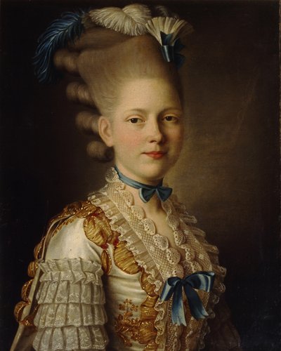 Portret van Gravin Kh. Obolenskaya, ca. 1776 door Alexander Roslin