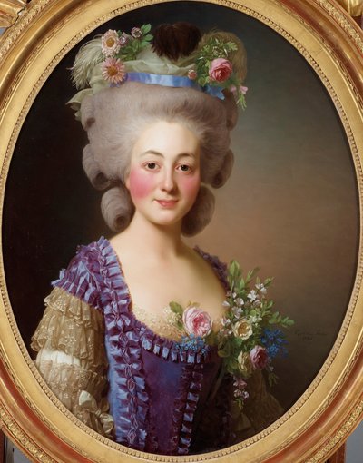 Portret van gravin de Bavière-Grosberg door Alexander Roslin