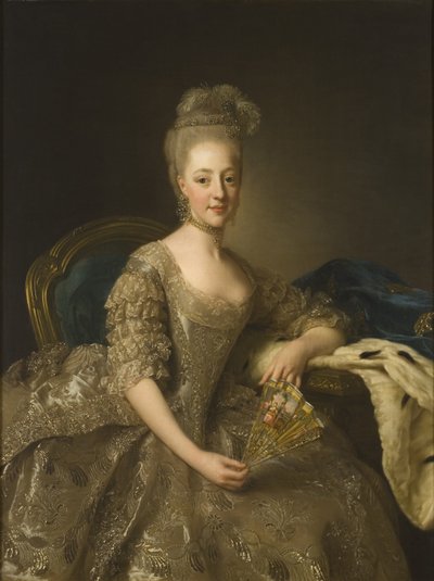 Portret van Hedwig Elisabeth Charlotte van Holstein-Gottorp 1759-1818, 1774 door Alexander Roslin