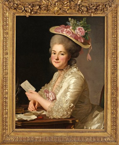 Portret van Marie Emilie Cuivilliers door Alexander Roslin