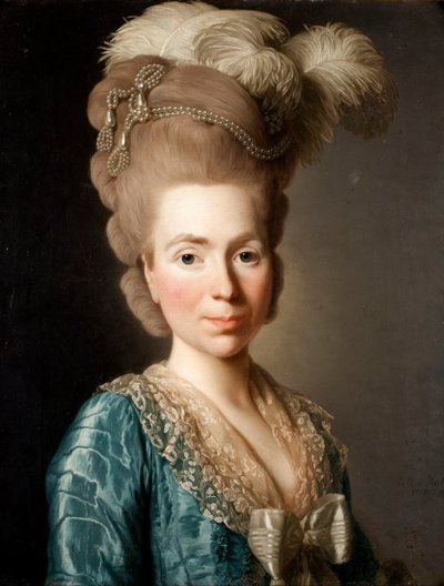 Portret van prinses Natalya Petrovna Galitzine door Alexander Roslin