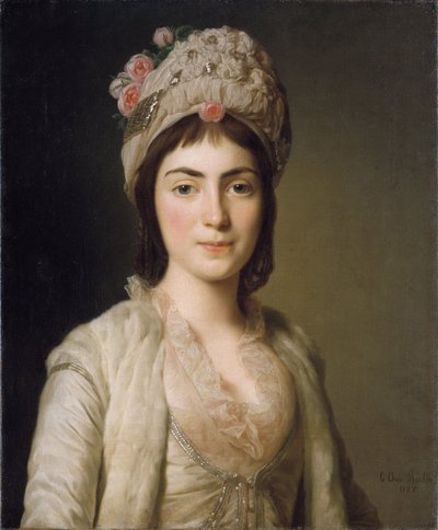Portret van Zoie Ghica, de prinses van Moldavië, 1777 door Alexander Roslin